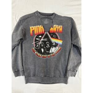 Pink Floyd Dark Side of the Moon Gray Cut Out Sweatshirt size small